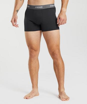 Gymshark Sports Tech Boxers 2pk Muške Boxer Crne | HR 2225OKI